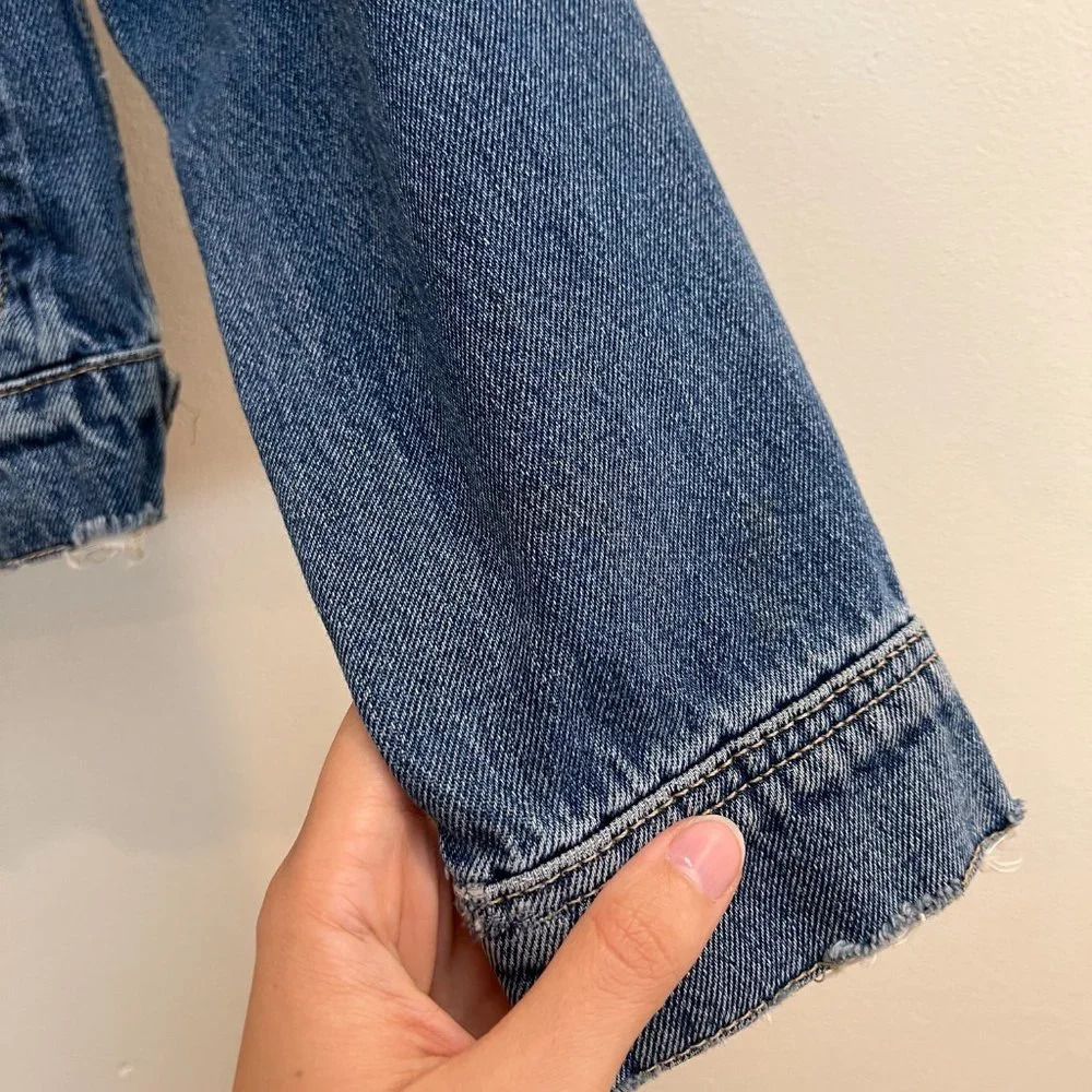 Current Elliot The Baby Trucker Blue Designer Classic Casual Denim Jean Jacket M - Picture 5 of 11